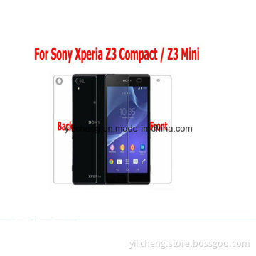 Z3 Compact Front and Back High Clear Screen Protectors for Sony Xperia Z3 Compact / Z3 Mini / M55W, with Retail Package